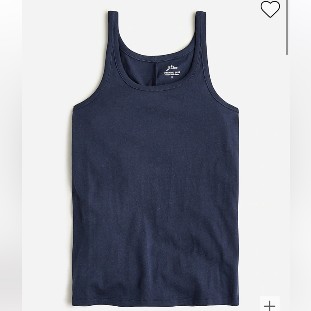 J Crew Scoopneck Tank Top in Irganic Slub Cotton, NWT
